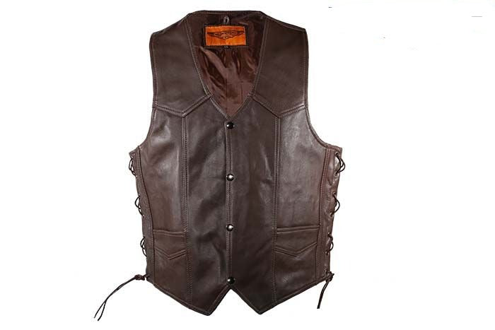 Men's Cut Away Vest Monogram Taurillon Leather