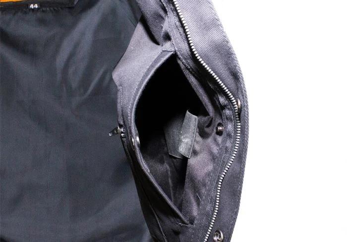 Men's Black Denim Motorcycle Vest Zipper & Button Snap Front Closure –  Jrleathers