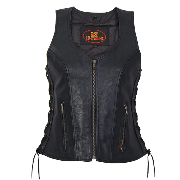 Womens plus size hot sale leather vest