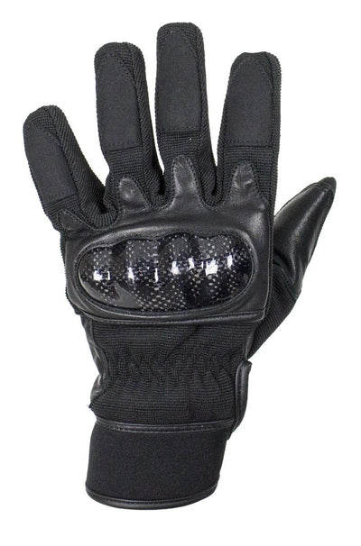 Genuine Black Leather Motorcycle Gloves 