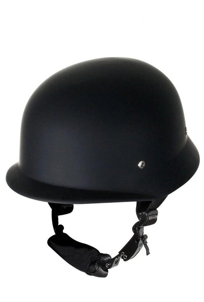 Simple flat Black German novelty helmet looks great right out of the box. 