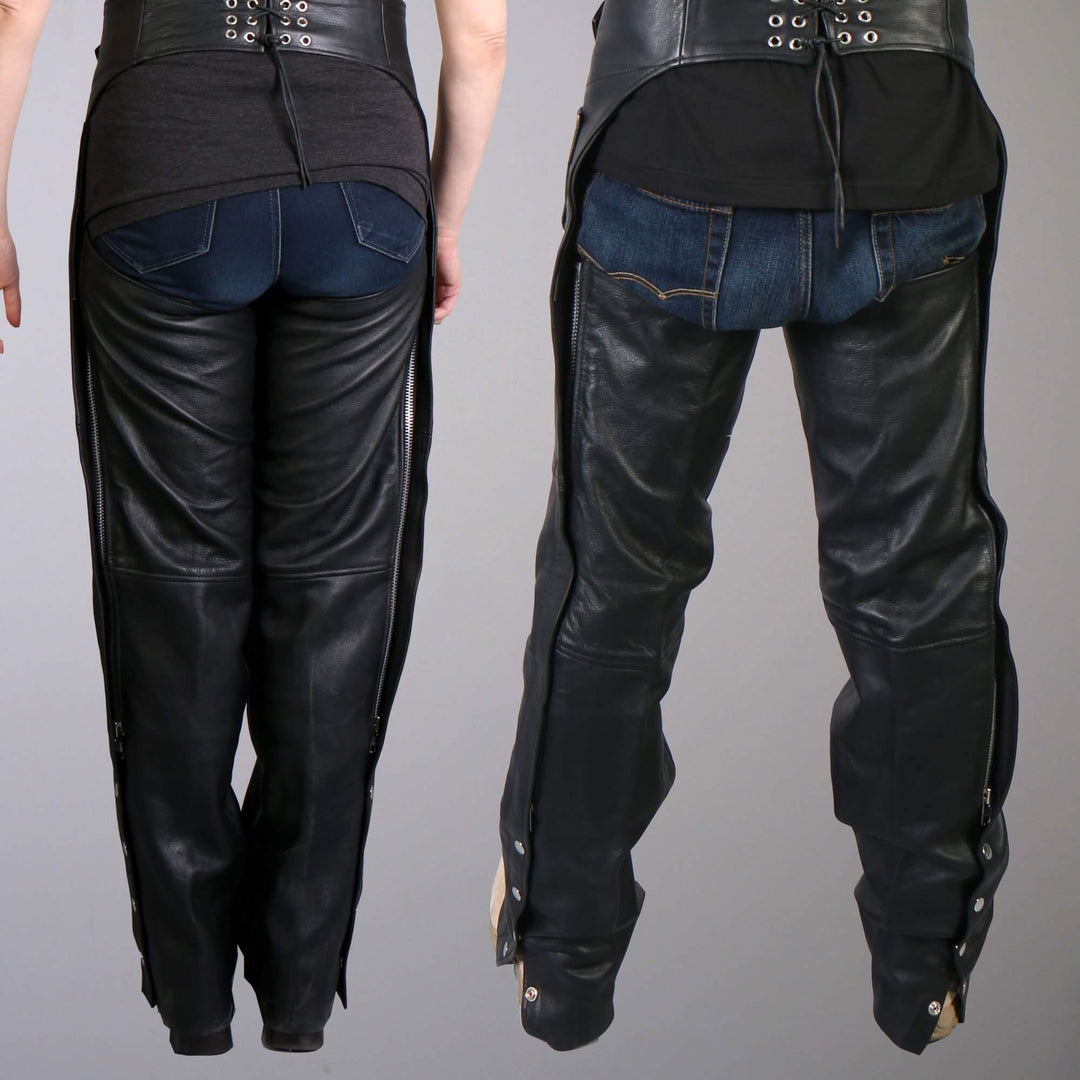 Genuine Unisex Leather Motorcycle Chaps | Stylish | Durable