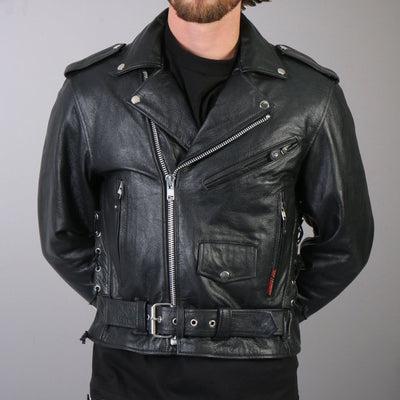 Front View. Police style Motorcycle Jacket